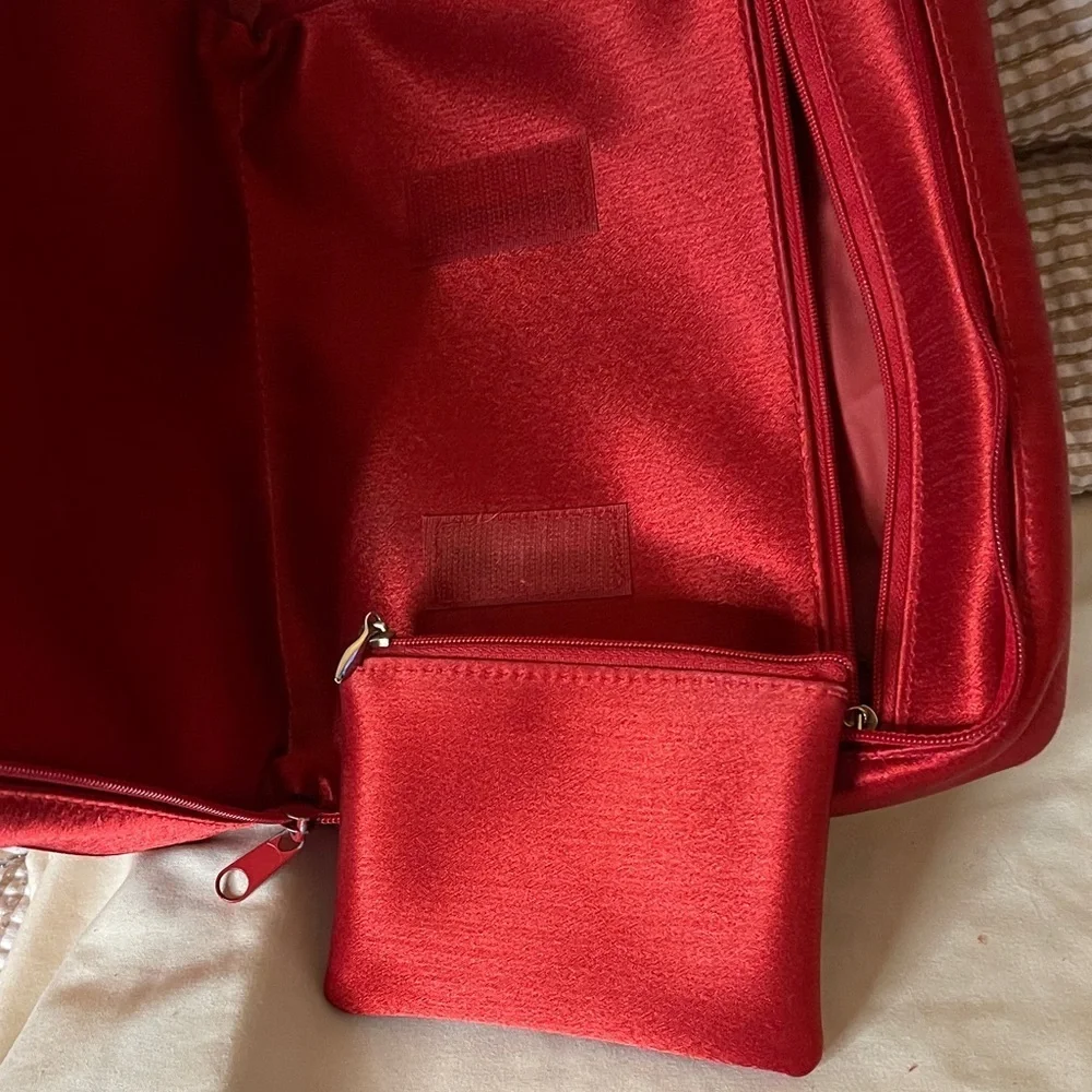 Yves Saint Laurent Parfums Red Cosmetic Bag YSL Bag